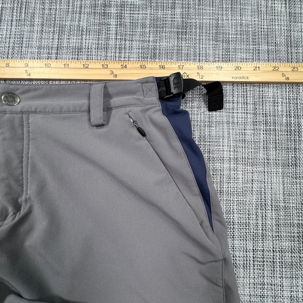 Club Ride Cycling Shorts Mens Large Gray Navy Stretch Adjustable Waist Pockets